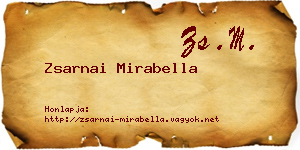 Zsarnai Mirabella névjegykártya